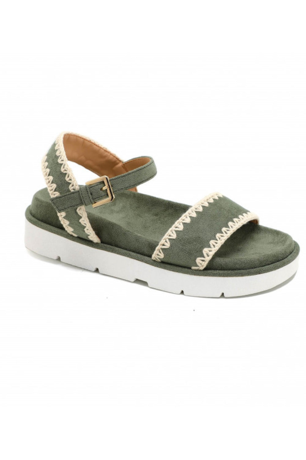 Green Designer Strap Sandals