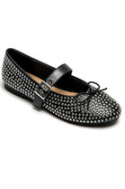 Black Silver Studded Mary Jane Ballet Shoes | Wholesale