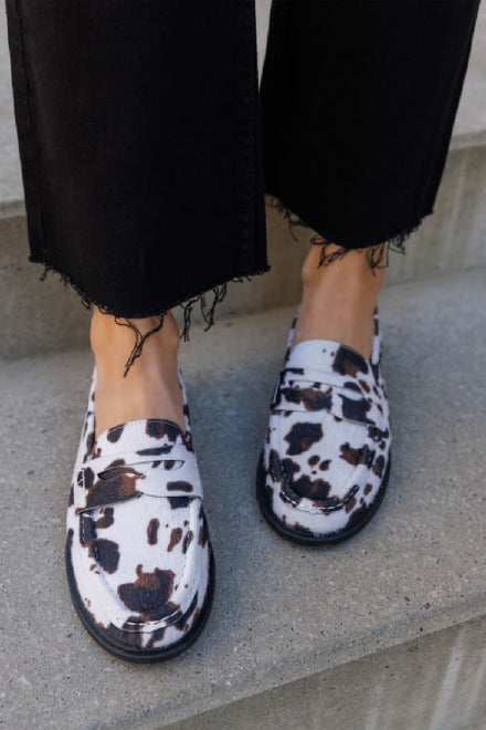 MULTI SLIP ON FAUX LEATHER ROUND TOE LOAFERS