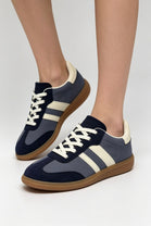 Blue Casual Gum Sole Trainers | Wholesale