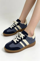 Blue Casual Gum Sole Trainers | Wholesale