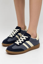 Blue Casual Gum Sole Trainers | Wholesale