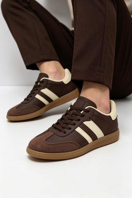 Brown Casual Gum Sole Trainers | Wholesale