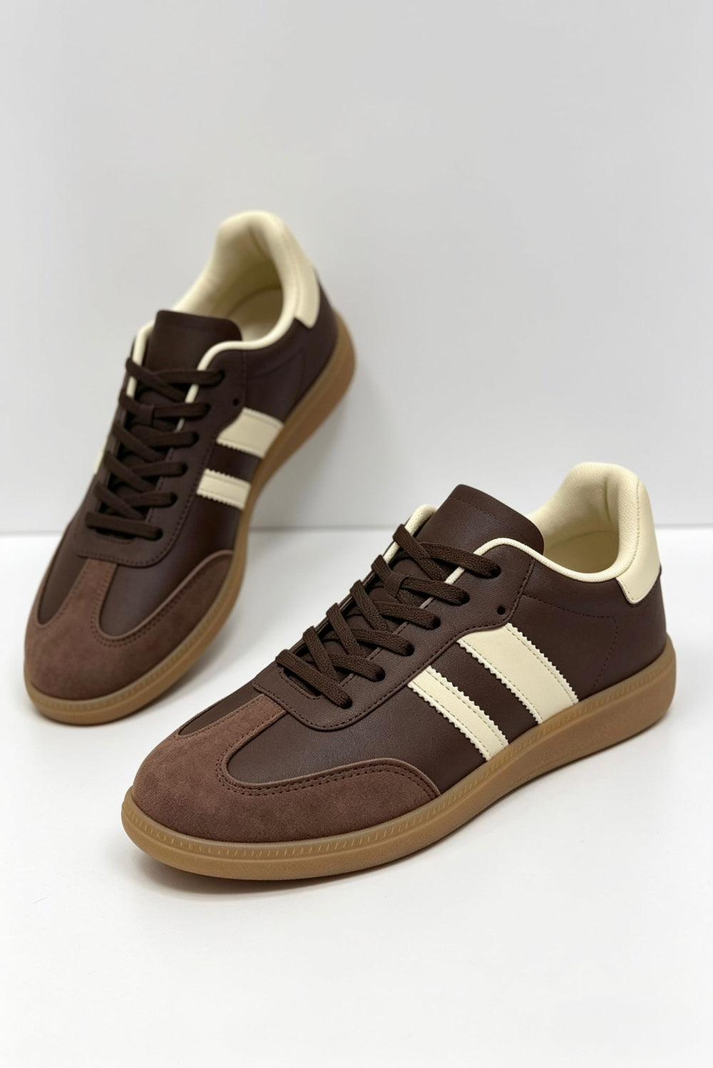 Brown Casual Gum Sole Trainers | Wholesale