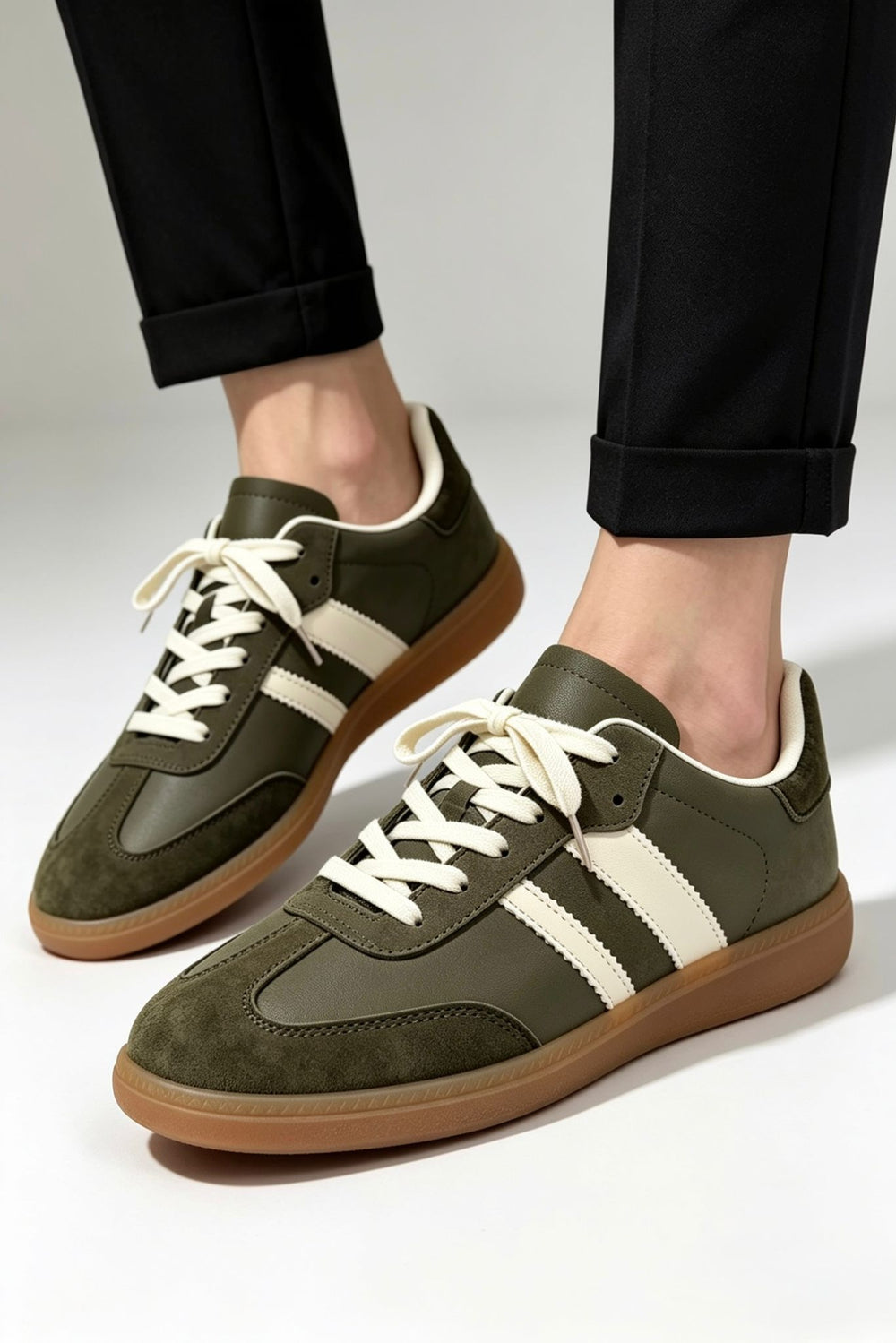 Green Casual Gum Sole Trainers | Wholesale