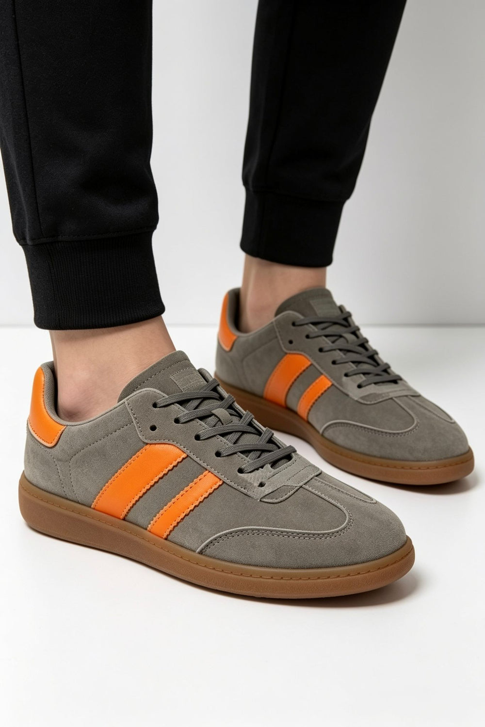 Grey Casual Gum Sole Trainers | Wholesale