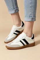 Black and White Casual Gum Sole Trainers | Wholesale