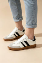 Black and White Casual Gum Sole Trainers | Wholesale