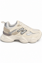 Women's Contrast Mesh White Chunky Trainers | Wholesale