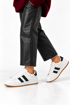 Double Stripe Low Top Trainers In White | Wholesale