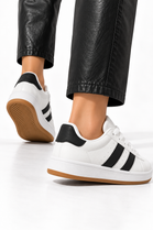 Double Stripe Low Top Trainers In White | Wholesale