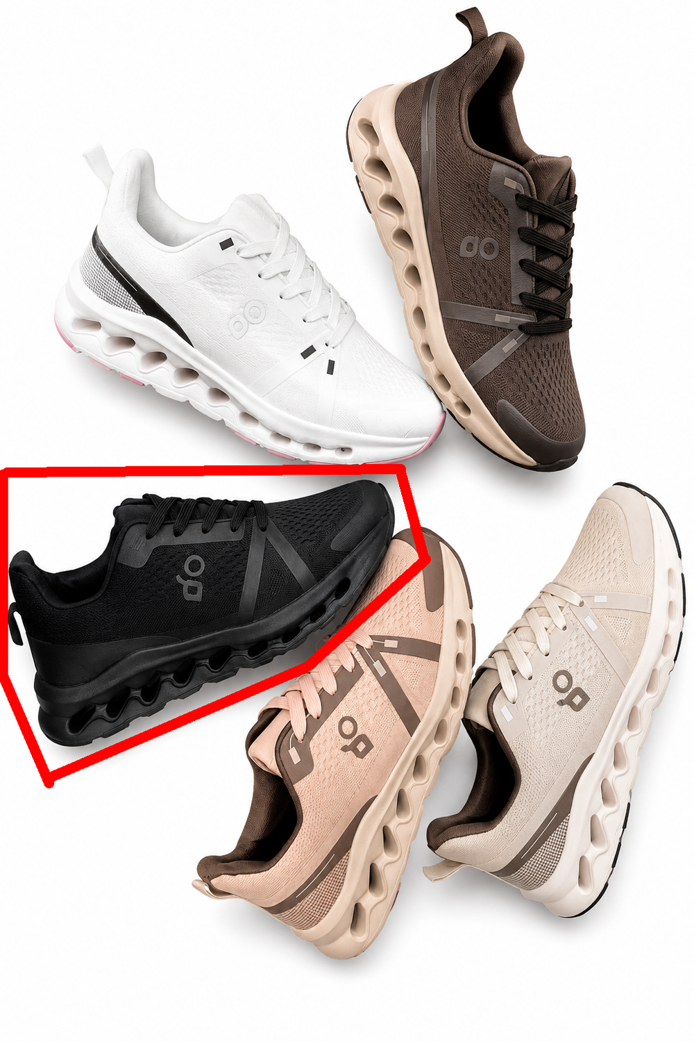 Women’s Black Comfort Sneakers Breathable Lightweight Sport Trainers