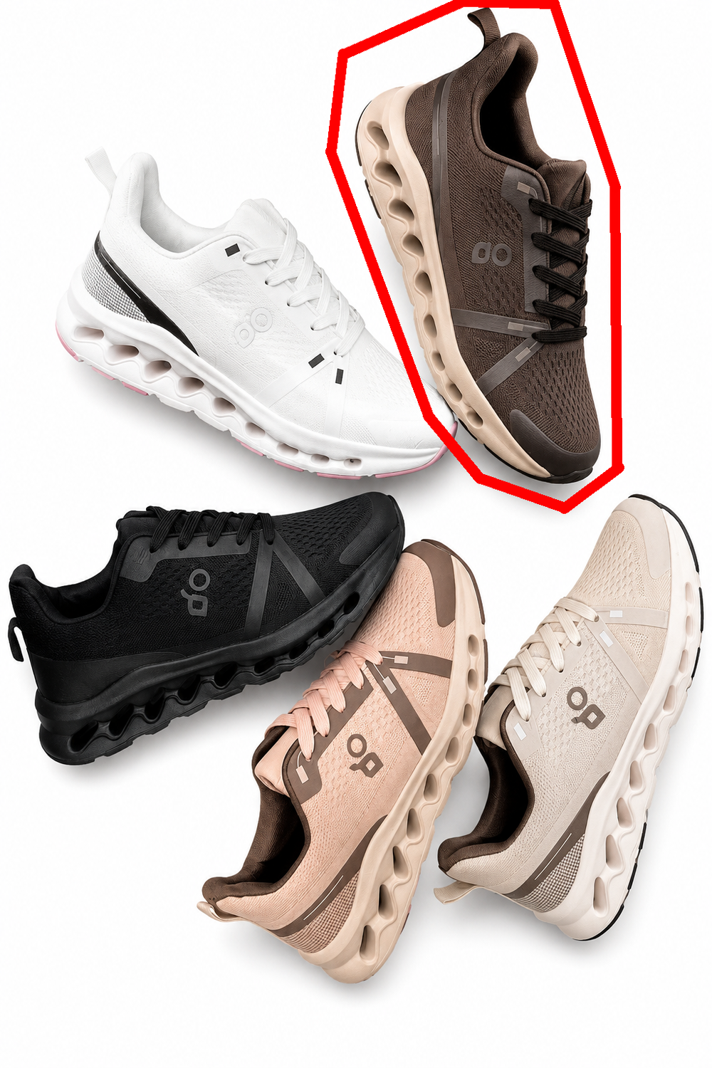 Women’s Brown Comfort Sneakers Breathable Lightweight Sport Trainers