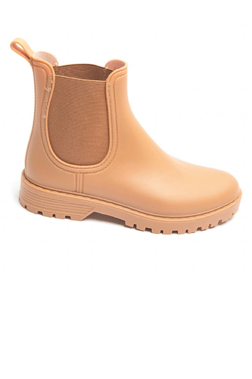 WOMENS KHAKI SLIP ON RAIN BOOTS SHOES