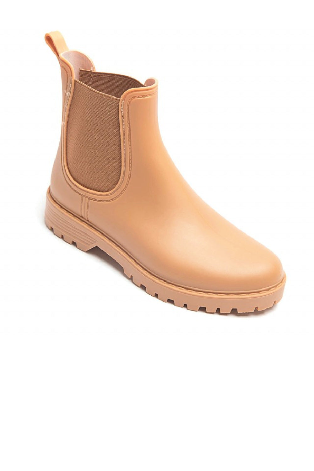 WOMENS KHAKI SLIP ON RAIN BOOTS SHOES