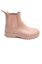 WOMENS PINK SLIP ON RAIN BOOTS SHOES