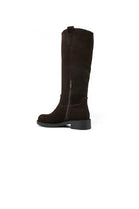 Women's Premium Brown Leather Knee-High Boots With Side-Zip