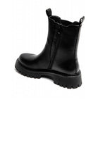 Women’s Chunky Lug-Sole Black Pu Chelsea Boots