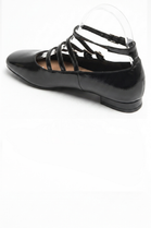 Women's Black Patent Multi-Buckle Mary Jane Flats