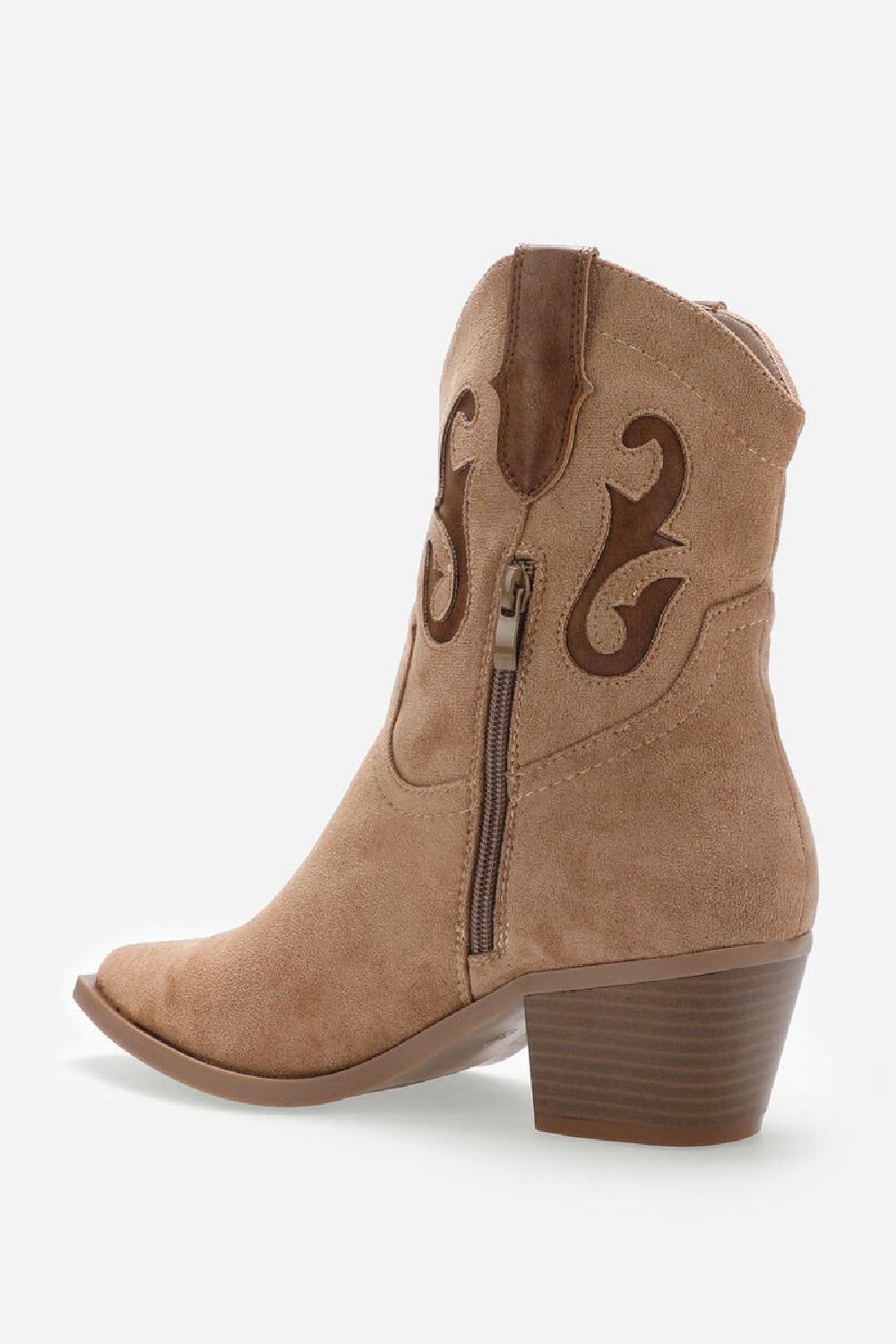 CAMEL DESIGNER WESTERN COWBOY ANKLE BOOTS