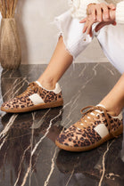 LEOPARD LACE UP DESIGNER LADIES GIRLS SNEAKERS TRAINERS