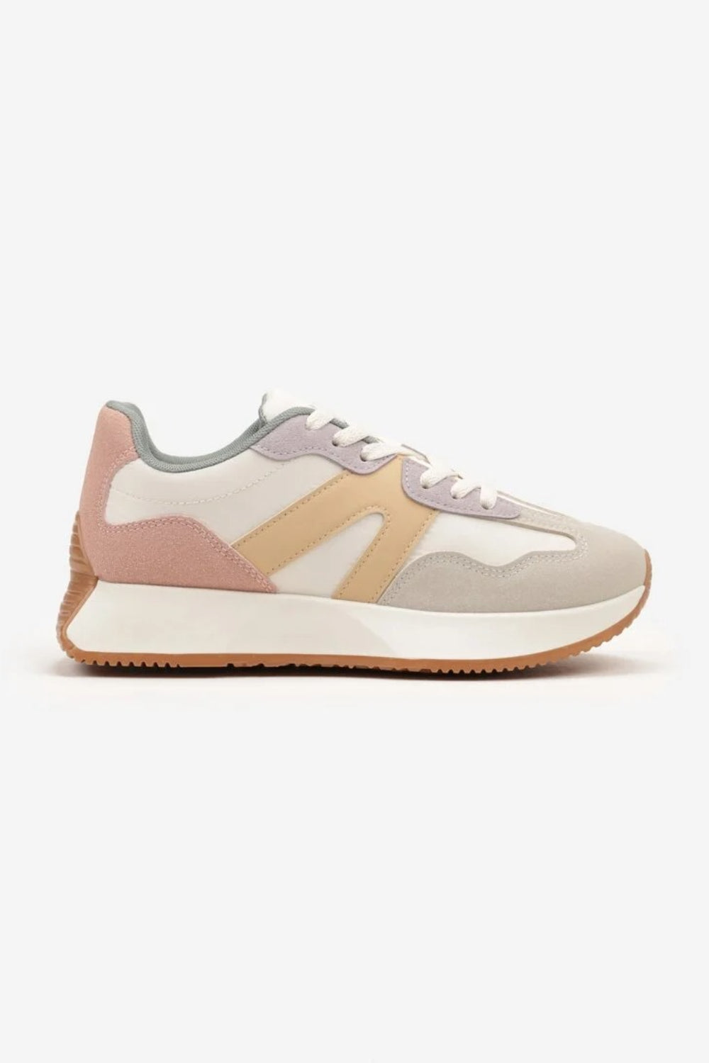MULTI COLOUR LACE UP SIDE DETAIL FASHION DESIGNER TRAINERS