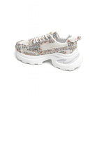 MULTI COLOUR SPARKLY LACE UP CHUNKY STYLISH TRAINERS