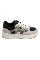 Metallic Detail Lace Up Trainers In Black | Wholesale