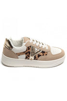 Metallic Detail Lace Up Trainers In Leopard | Wholesale