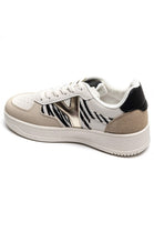 Metallic Detail Lace Up Trainers In Zebra | Wholesale