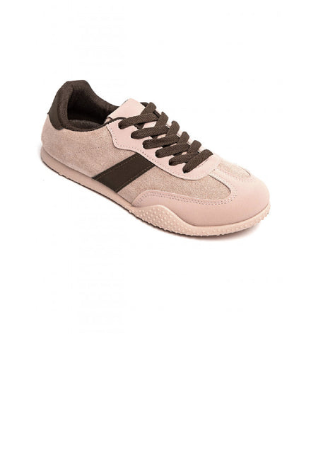 PINK LACE UP CASUAL TRAINERS
