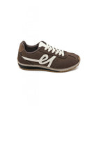 Ladies Brown Lace Up Side Detail Trainers