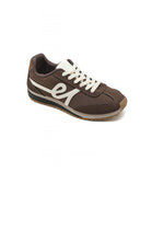 Ladies Brown Lace Up Side Detail Trainers
