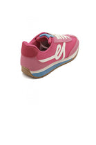 Ladies Fuchsia Lace Up Side Detail Trainers