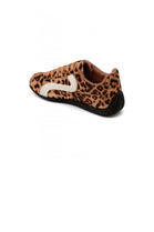 Women's Leopard Faux Suede Retro Panelled Trainers