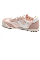 PINK LACE UP FLAT DESIGNER SIDE DETAIL RUNNING SHOES TRAINERS