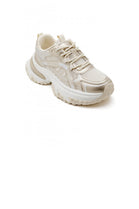 Women's Gold Lace Up Chunky Platform Trainers
