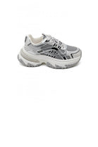 Women's Silver Lace Up Chunky Platform Trainers
