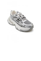 Women's Silver Lace Up Chunky Platform Trainers