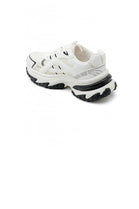 Women's White Lace Up Chunky Platform Trainers