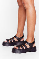 Black Block Heel Espadrille Strappy Sandals