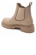KHAKI DIAMANTE DETAIL SPARKLY CHUNKY CHEALSEA ANKLE BOOTS