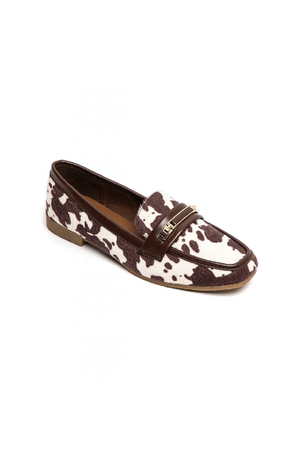 MULTI SUEDE GOLD DETAILED SLIP ON LOAFERS