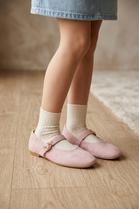 Women's Pink Classic Mary Jane Ballet Flats – Buckle Strap Comfort Shoes