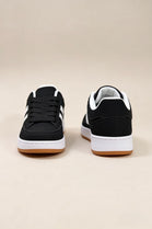 Black Low Top Double Striped Casual Sneaker
