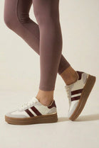 Women's Grey Wine Chunky Lace-Up Gum Sole Sports Trainers (UK4-UK8 Sizes)