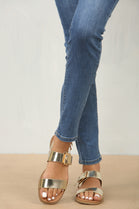 Gold Metallic Strappy Sandals