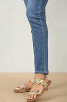 Gold Metallic Strappy Sandals