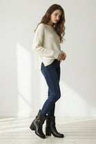 BLACK BLOCK HEELED ANKLE BOOTS