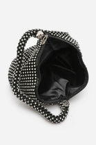 Elegant Black Diamond Mesh Crystal Mini Pouch Handbag